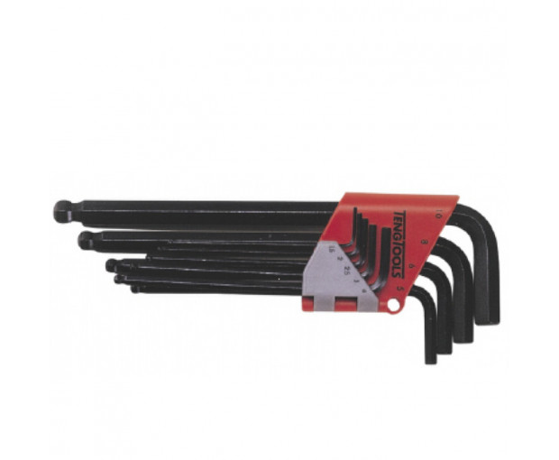 Комплект Г-образни ключове шестостен Teng Tools 5/64-3/8", сфера