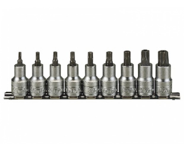 Комплект вложки с накрайник Teng Tools TORX на 1/2", 9 бр.