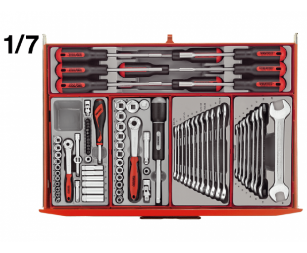 Количка с инструменти  7 чекмеджета 491 части Teng Tools TCMM491N