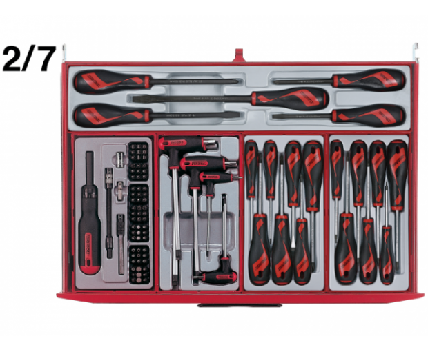 Количка с инструменти  7 чекмеджета 491 части Teng Tools TCMM491N