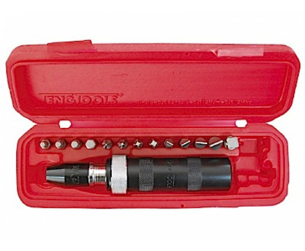 Комплект ударна отвертка с накрайници Teng Tools ID515