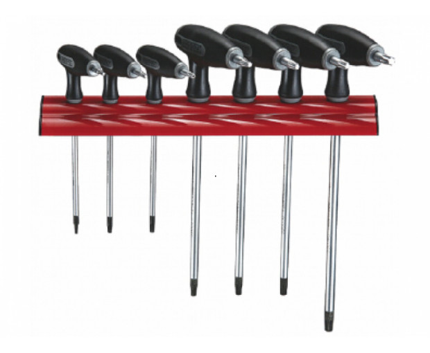 Комплект Т-образни ключове Teng Tools TORX10 - 40 за стена