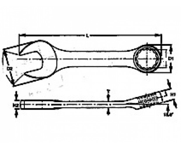 Ключ звездогаечен скъсен Teng Tools  10 mm 6005M10