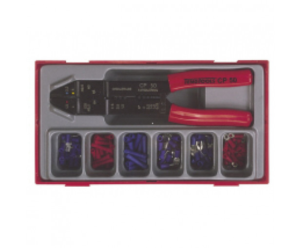 К-т кримпващи клещи Teng Tools 0.75 до 6 и 120 бр. клеми