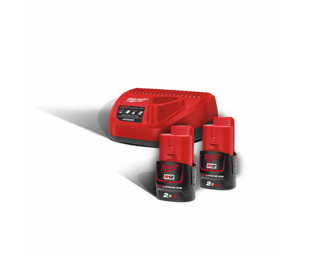 Комплект зарядно устройство и 2 батерии, Milwaukee,M12NRG-202