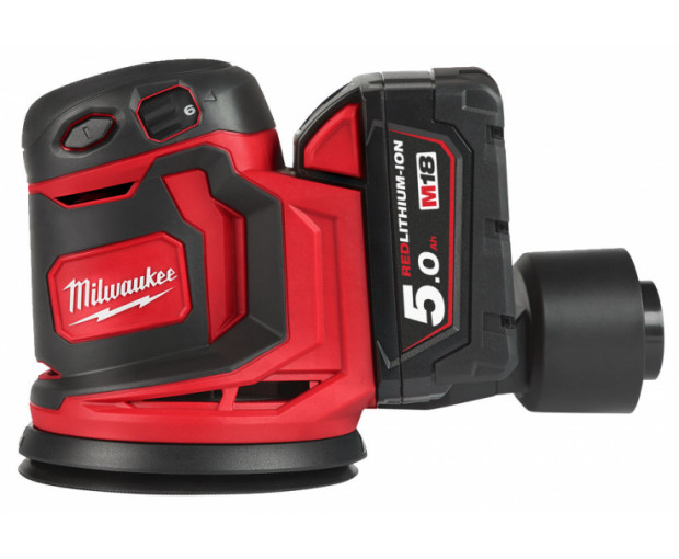 Акумулаторен ексцентършлайф Milwaukee, M18BOS125-502B