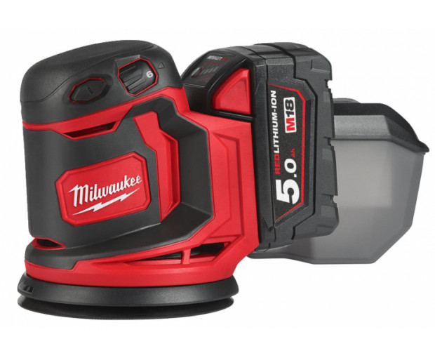 Акумулаторен ексцентършлайф Milwaukee, M18BOS125-502B