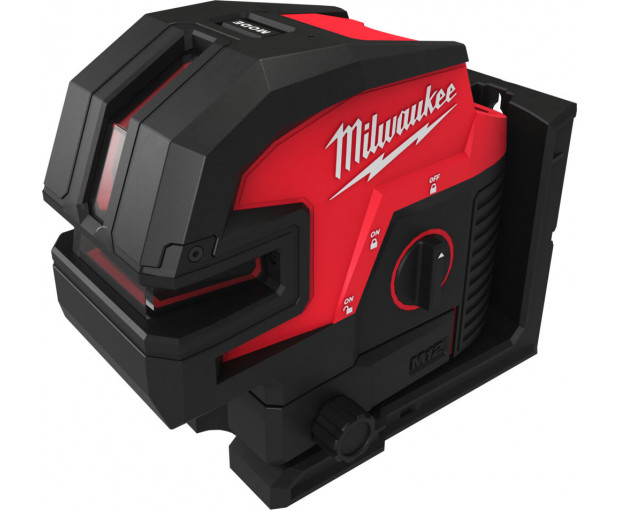 Линеен лазерен нивелир в 4 равнини, зелен Milwaukee M12CLL4P-0C, 4933479202