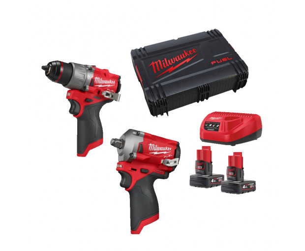 Комплект акумулаторни машини Milwaukee M12FPP2H2-402X