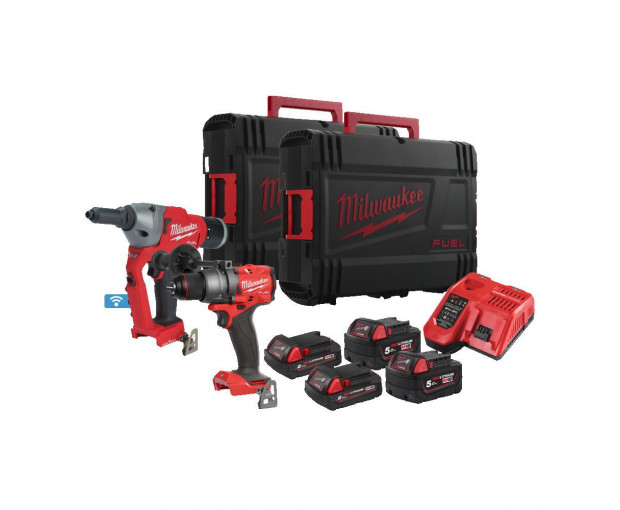 Комплект акумулаторни машини Milwaukee M18FPP2G3-524X