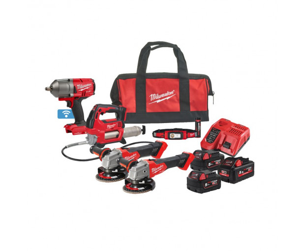 Комплект акумулаторни машини Milwaukee M18FPP5N-554B