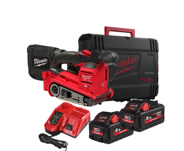 Акумулаторен лентов шлайф Milwaukee M18FBTS75-552X