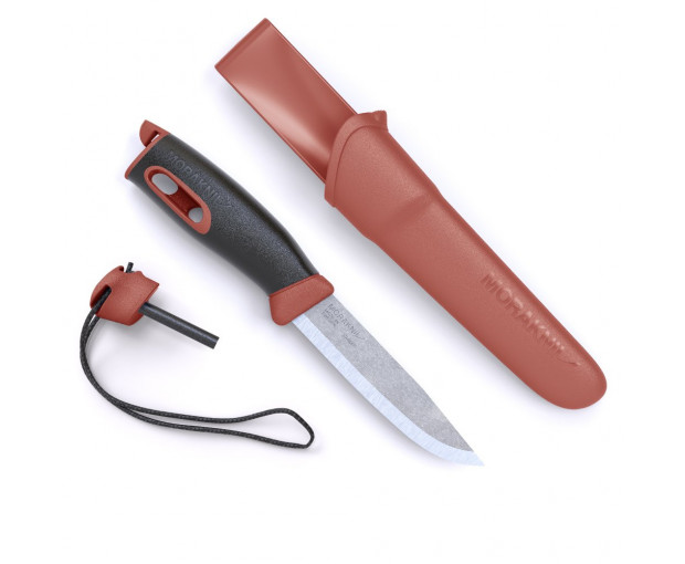 Нож MORAKNIV Companion Spark червеен със запалка в дръжката