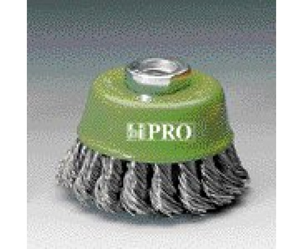 Конусна четка с усукана неръждаема тел Osborn D80 T20 M14x2 0.50 mm