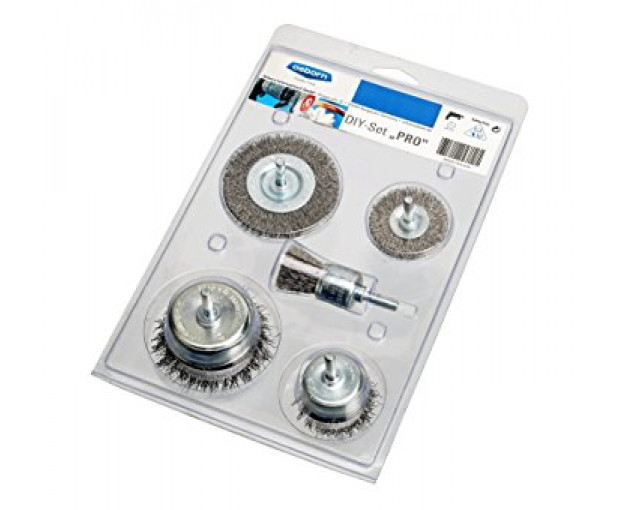 Комплект Osborn от 5 четки D50-75 mm кримпирана стоманена  тел 0.3 mm
