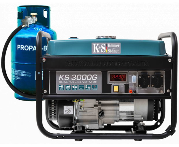 Генератор Konner & Sohnen KS 3000 G (хибрид; LPG + бензин)