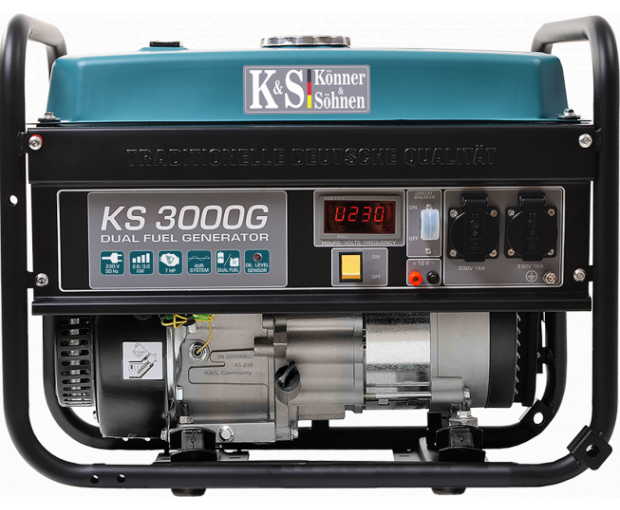 Генератор Konner & Sohnen KS 3000 G (хибрид; LPG + бензин)
