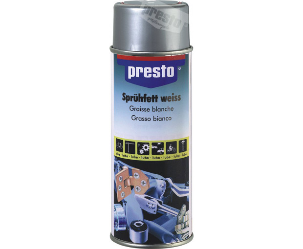 Бяла грес с тефлон (PTFE) спрей Presto 400ml