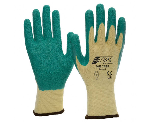 Ръкавици 1603/Grip, топени в латекс, XL/10