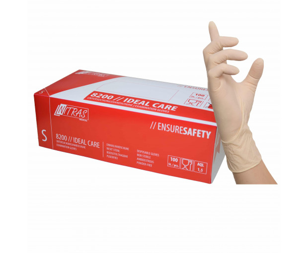 Латексови ръкавици 8200 // IDEAL CARE,р-р L
