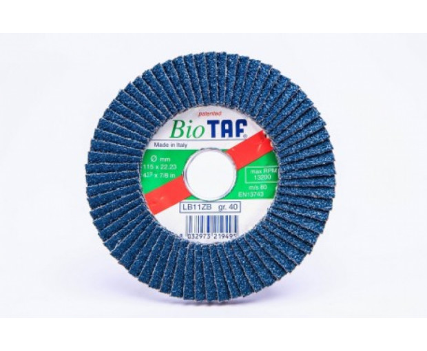 Ламелен диск с био подложка - коничен Taf Abrasivi 125 x 22 P60