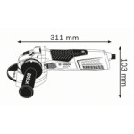 Ъглошлайф BOSCH GWS 19-125 CIE, 060179P002