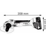 Акумулаторен ъглошлайф BOSCH GWS 18V-10 Solo, 06019J4000