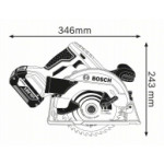 Акумулаторен циркуляр BOSCH GKS 18 V-57G SOLO, 06016A2101