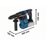 Акумулаторен перфоратор BOSCH GBH 18V-26 F 2x6Ah, 0611910003