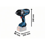 Акумулаторен ударен гайковерт BOSCH GDS 18V-1000,  Solo, 06019J8300