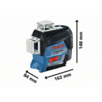Линеен лазер BOSCH GLL 3-80 C + LR7 80м, L Boxx, 0601063R05