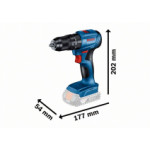 Акумулаторен винтоверт BOSCH GSB 185-LI Solo, 06019K3103