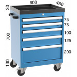 Количка за инструменти KOCEL- 8075 - 5 чекмеджета