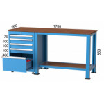 Работна маса с 5 чекмеджета и CNC държачи KOCEL - 2176