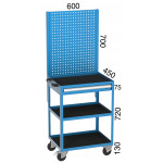 Количка с 3 рафта, 1 чекмедже и панел KOCEL - 8046