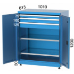 Шкаф с 3 чекмеджета и 2 рафта KOCEL - 6219