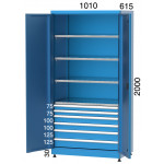 	Шкаф с 4 рафта и 6 чекмеджет KOCEL - 6217