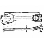 Ключ звездогаечен скъсен Teng Tools  10 mm 6005M10