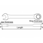 Звездогаечен ключ с тресчотка Teng Tools 20 mm  6005RS