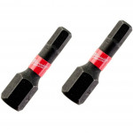Комплект ударни накрайници Milwaukee, HEX4 x 25 mm