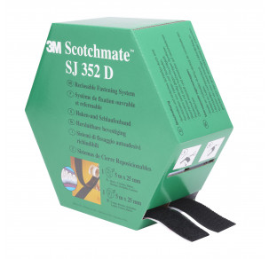 Скрепителни велкро ленти черни 3М SJ352D 25 mm х 5 m (2x)