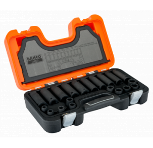 Комплект 20 броя ударни вложки шестостен на 1/2" 10-19 mm BAHCO D-DD/S20