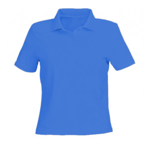 Тениска с якa тип La Coste 100%П, крал. синя S-2XL
