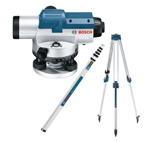 Оптичен нивелир BOSCH GOL26 G + статив BT160 + лата GR500, 0601068003