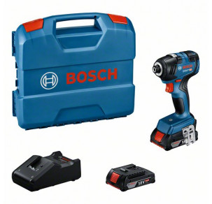Акумулаторен ударен гайковерт BOSCH GDR 18V-200 2x4Ah, 06019J2107