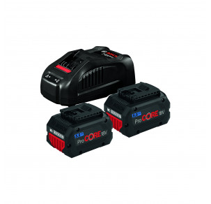 Бързозарядно устройство BOSCH GAL 1880 CV + 2 батерии PC GBA 18V 5.5 Ah, 1600A0214C