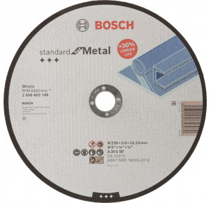 Диск за рязане BOSCH на метал 230X3X22.23, 2608603168