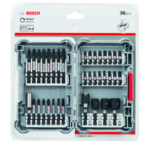 Комплект битове и вложки BOSCH Impact, 36 части, 2608522365