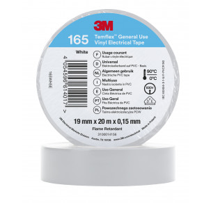 Изолирбанд Temflex 165 3M™ бял 19 mm x 20 m