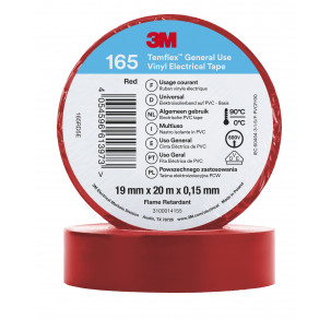 Изолирбанд Temflex 165 3M™ червен 19 mm x 20 m